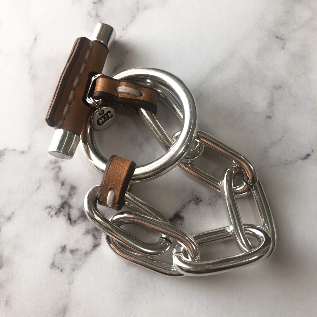 CXCブレスレット】存在感のあるレザーコンビチェーンを購入しました