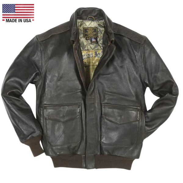 Men's Antique Leather Lambskin Flight Jacket | Legendary USA