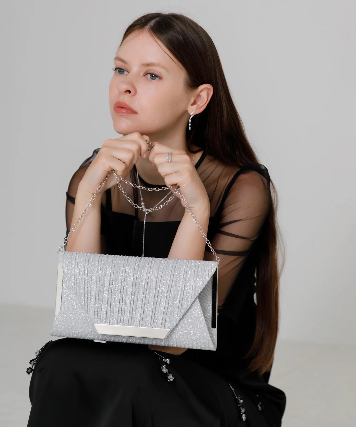 当日発送】2WAYラメグリッターバッグ