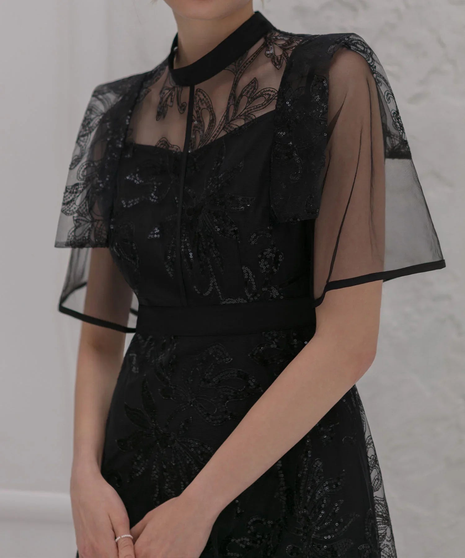 一部当日発送】フラップデザインフラワースパンコールAラインドレス