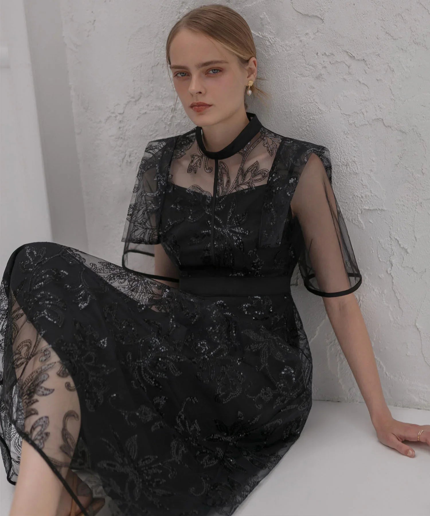 一部当日発送】フラップデザインフラワースパンコールAラインドレス