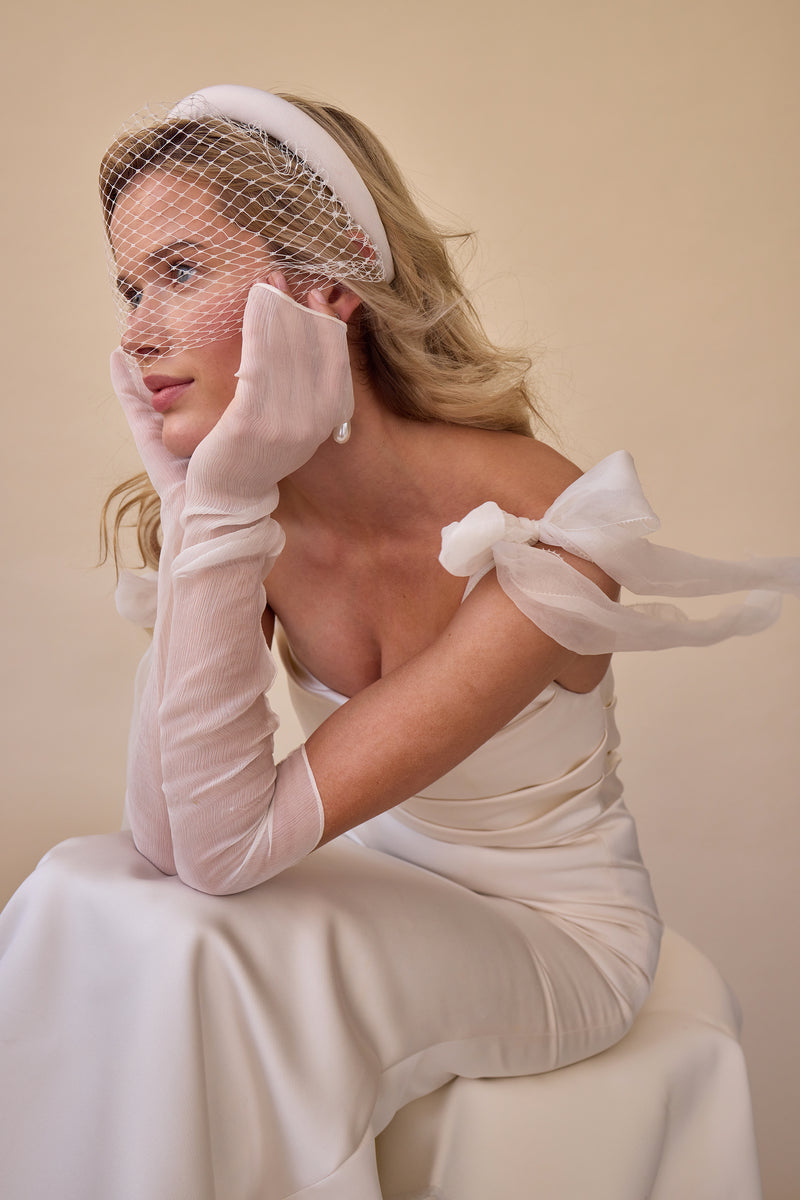 Robyn Blusher Veil Headband | LELET NY