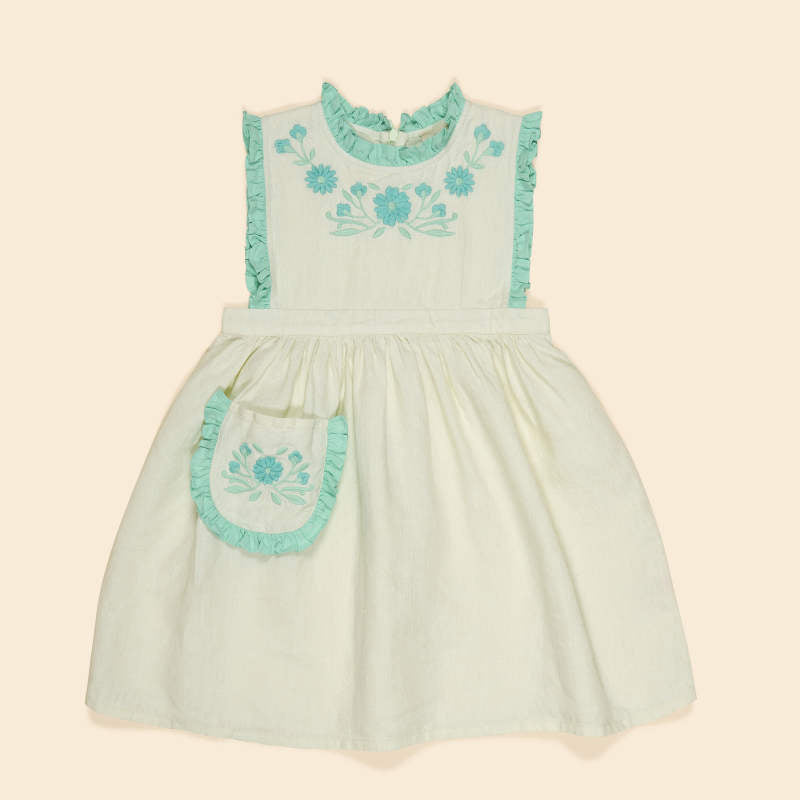 Apolina（アポリナ）2026SS IDA DRESS - mint cream/seaglass - キッズ