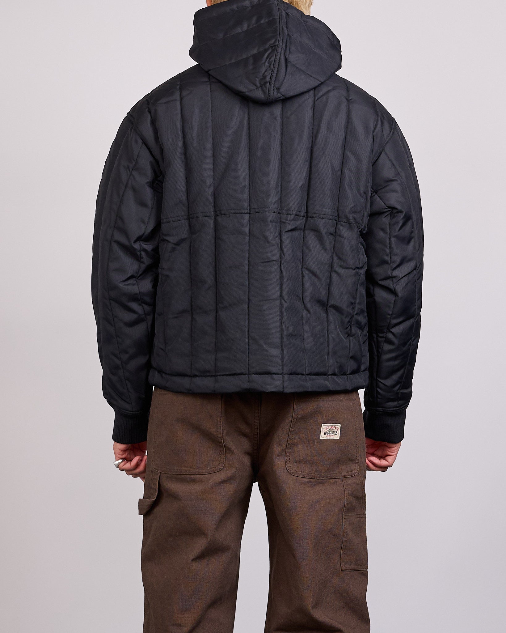 Stussy Work Jacket Quilted Nylon Black – LESS 17