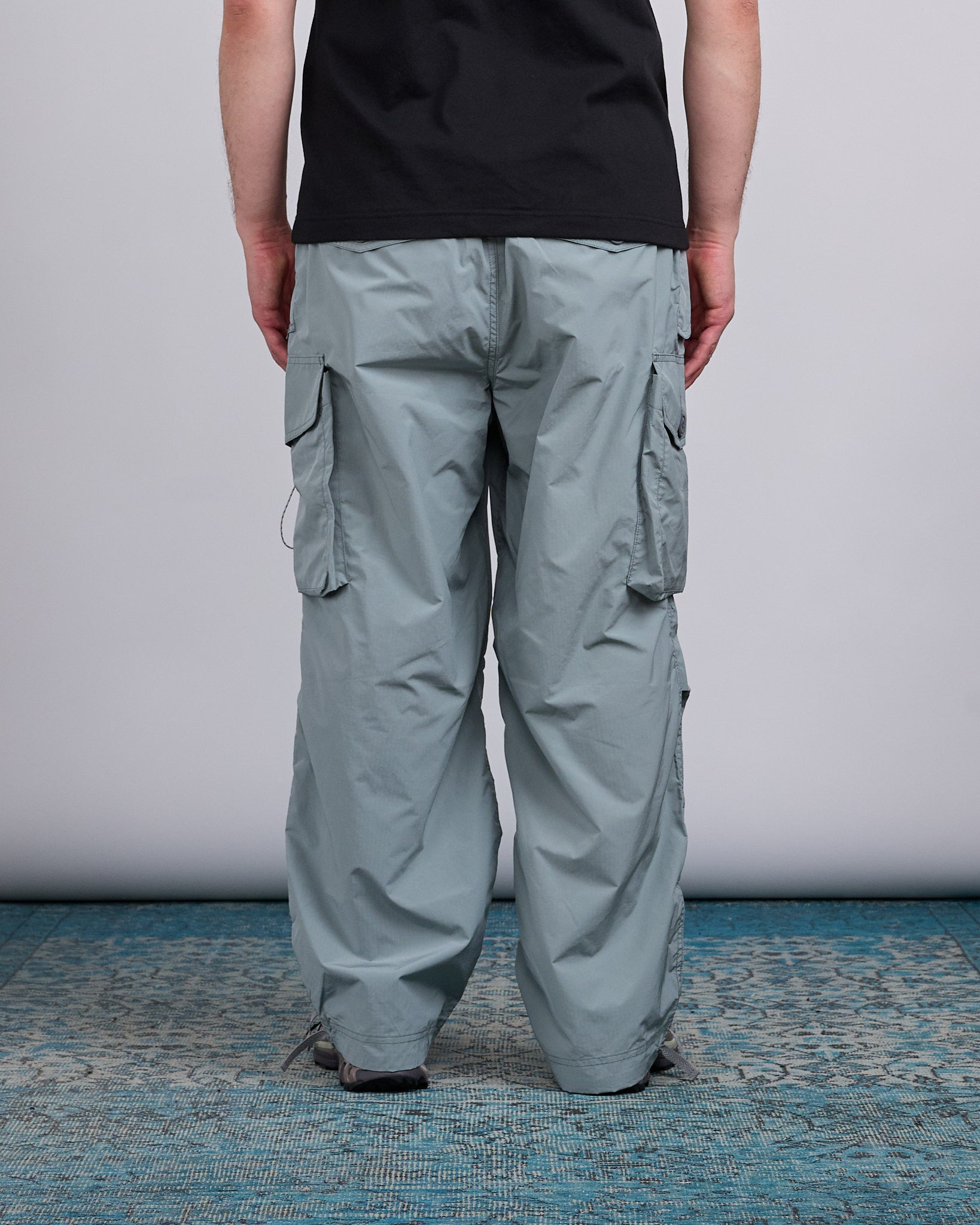 and wander Oversized Cargo Nylon Poly Pant Light Sage – LESS 17