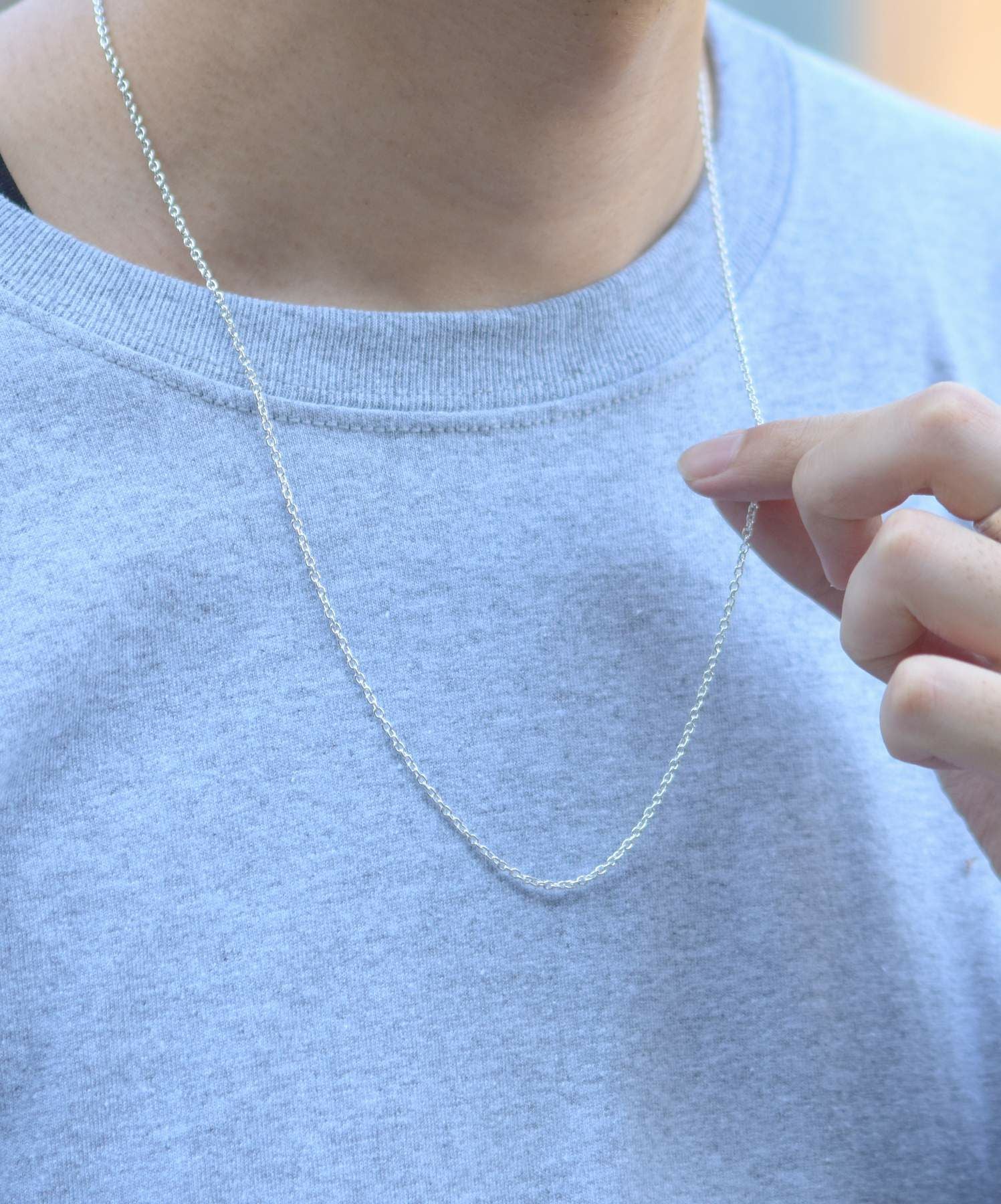 スモールシルバーチェーンネックレス/アズキ/シルバー925 | LION HEART