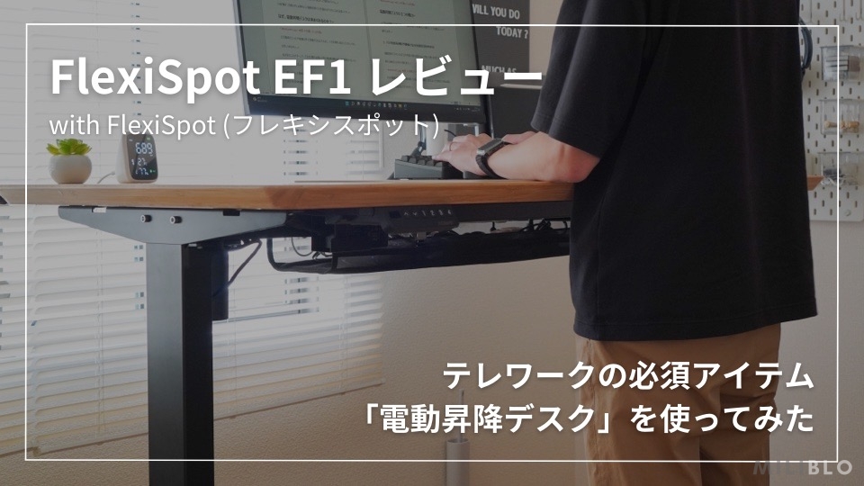 FlexiSpot EF1 レビュー】電動昇降デスクの使用感と組み立て時の注意点