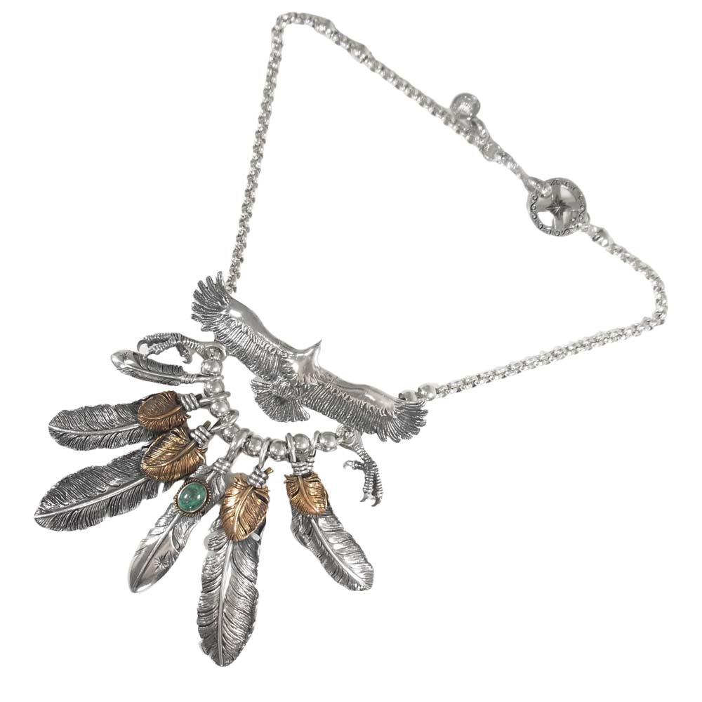 SAAD サード イーグル ターコイズ ハート フェザー クロー ビーズ