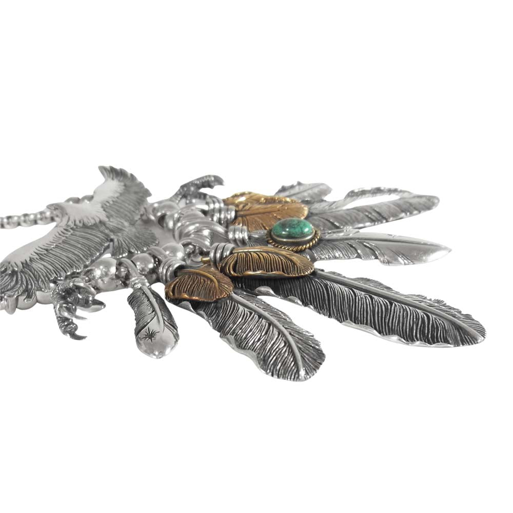 SAAD サード イーグル ターコイズ ハート フェザー クロー ビーズ