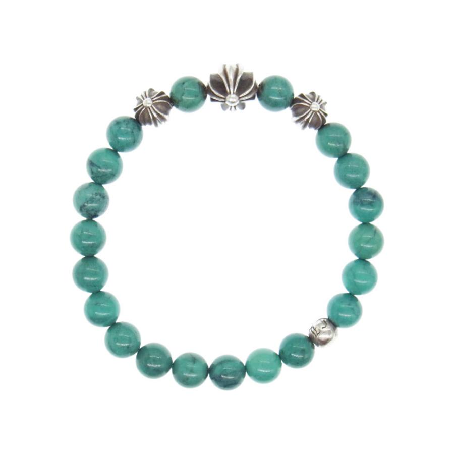 クロムハーツ（原本無） 8mm ターコイズ ビーズ クロスボール