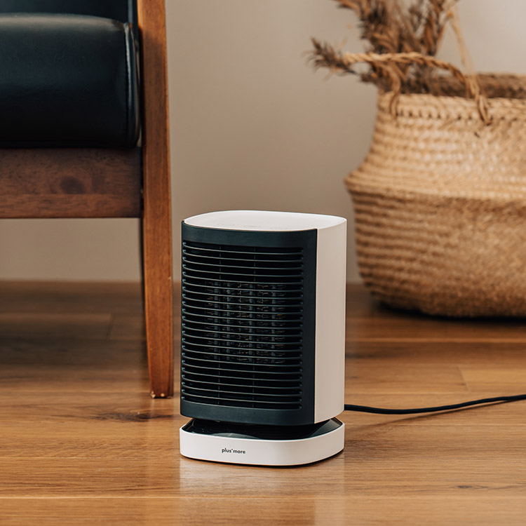 首振り機能付 セラミックヒーター&ファン PBAWA001 | plusmore(プラスモア)