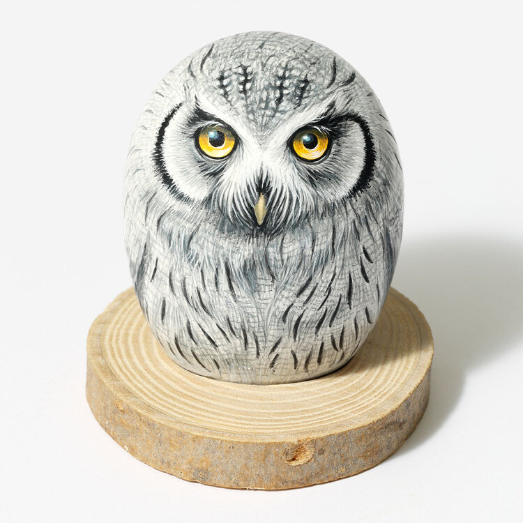 栗屋近ストーンアート/アフリオオコノハズク : 小学館百貨店