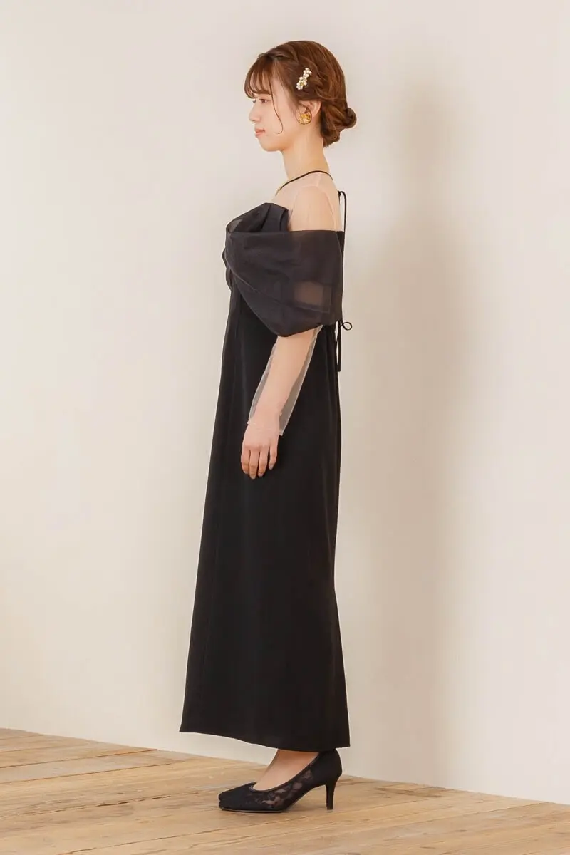 ブラックのオフショルダータイトドレス | select shop | M | 結婚式