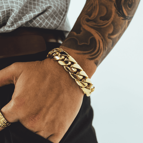 19mm Handmade Miami Cuban Link Bracelet | Massive Solid Gold