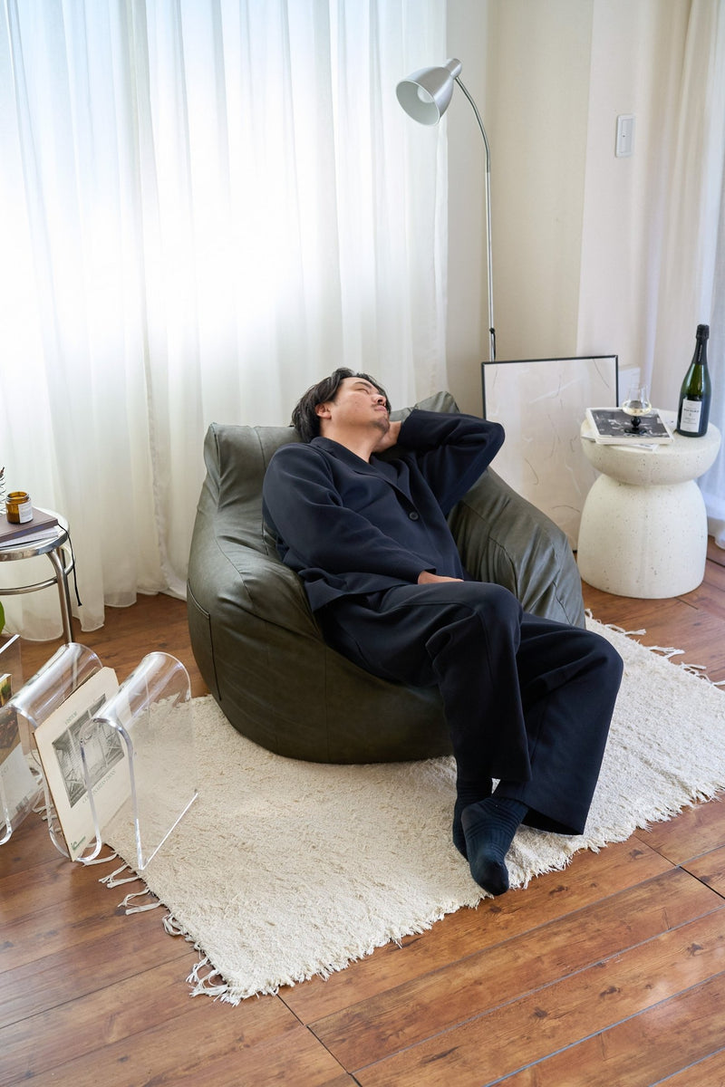 LOOSY 1人掛けビーズソファ Matte Khaki｜1人用ソファ おしゃれ