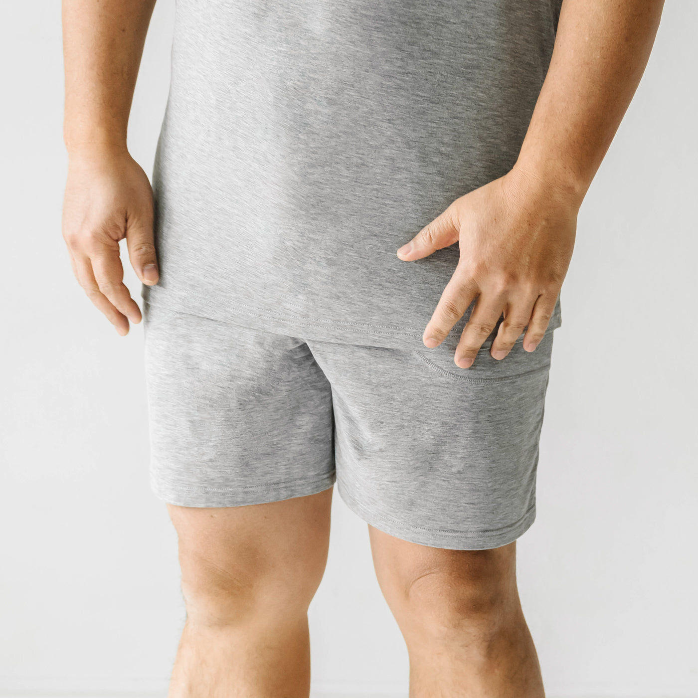 ルームウェア・パジャマ andmary Merry border short pants gray