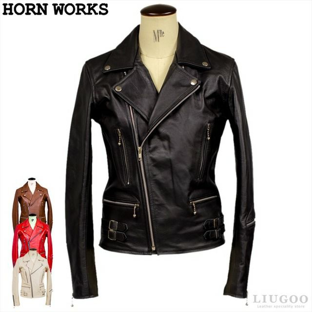 希少大きい7L 】HORN WORKS高級バッファロー革ライダースジャケット