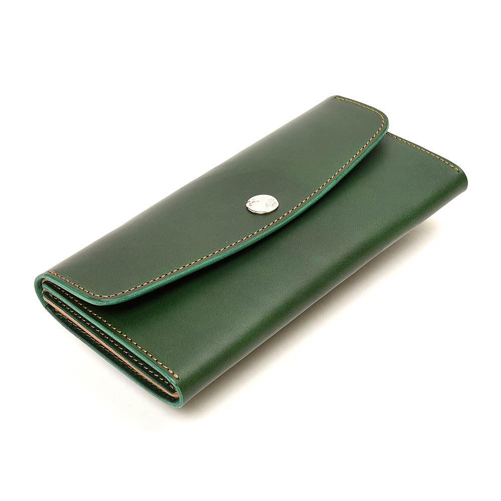 MOTO LW2D 手染めロングウォレット グリーン | 販売店 | (有)シューズ