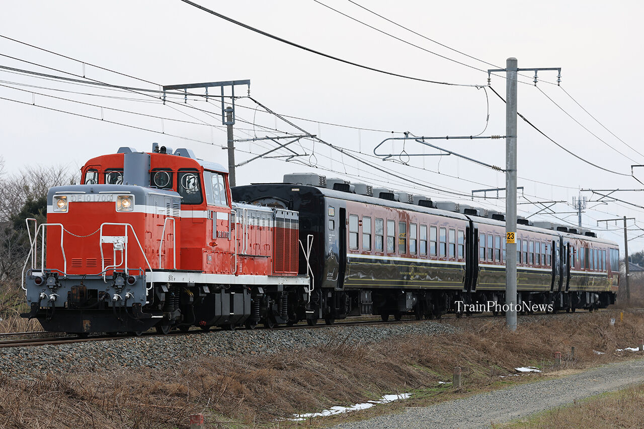 2025/2/27～28運転 12系SLばんえつ物語客車3両秋田出場試運転配給