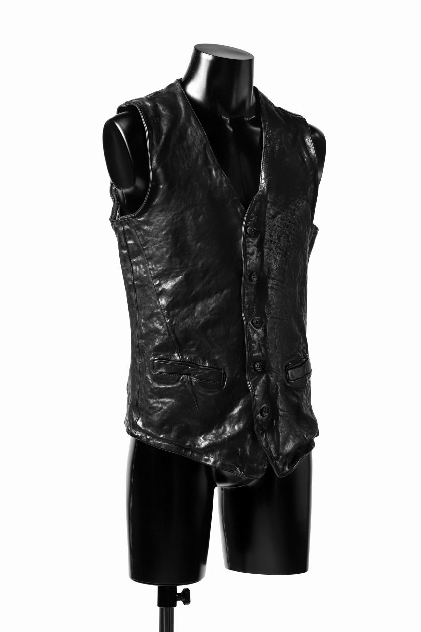ISAMU KATAYAMA BACKLASH exclusive LEATHER VEST / ITALY DOUBLE