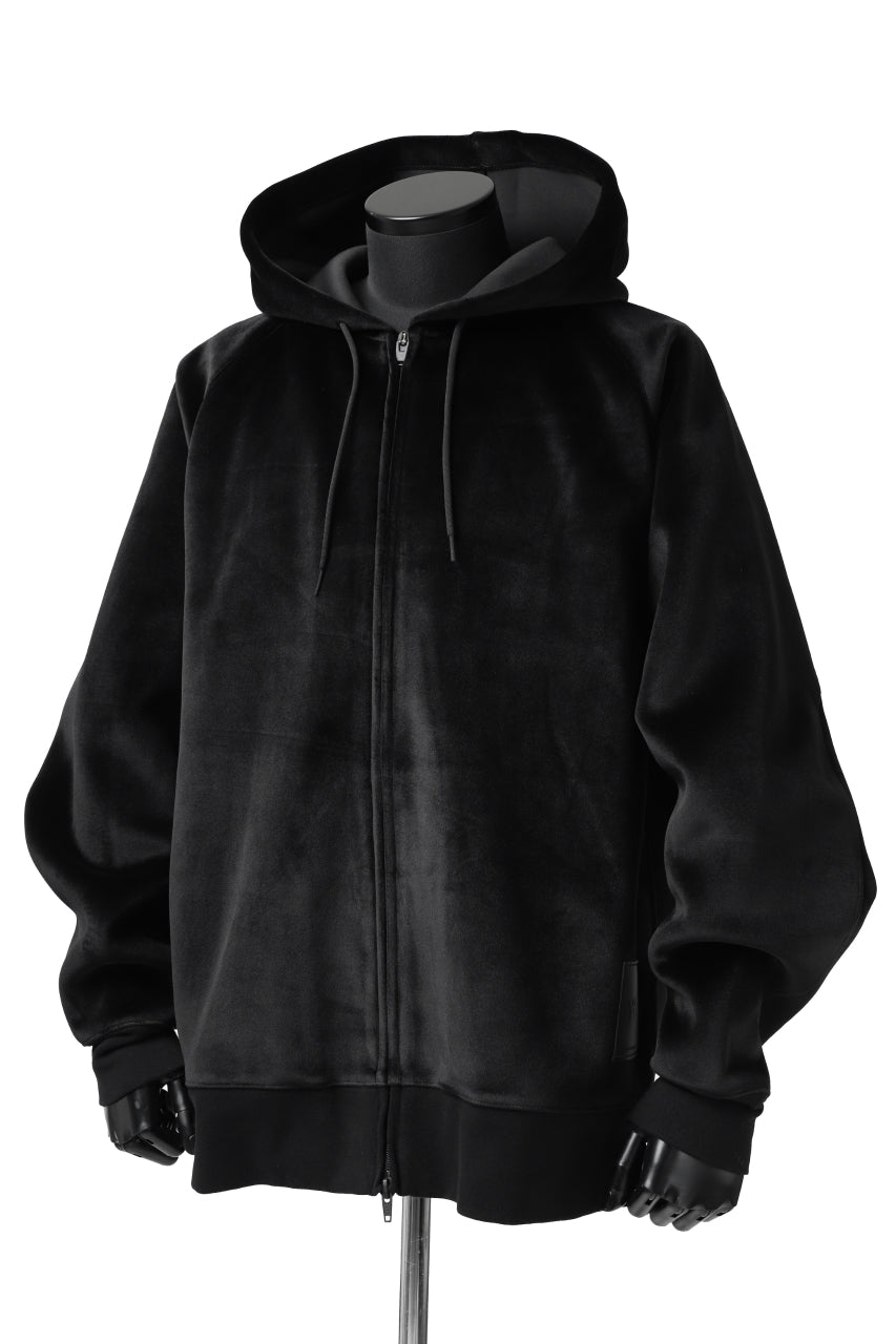 Y-3 Yohji Yamamoto FULL ZIP SQUARE HOODIE PARKA / VELVET SPACER
