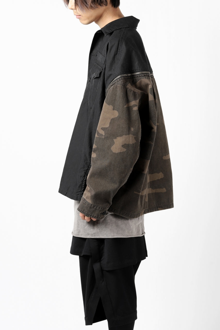 FACETASM ZIPPER ARMY SHIRT JACKET (BLACK x CAMO)の商品ページ