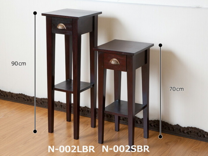 マホガニー無垢材のテレフォンスタンド。お部屋も一気にアジアンに