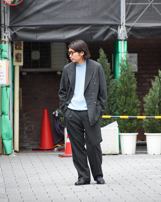 MAATEE&SONS DOUBLE WASHED EM JACKET FLANNEL [Charcoal]