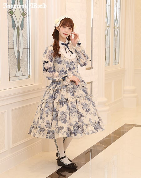 Rose Chiffon Round Collar OP by Innocent World