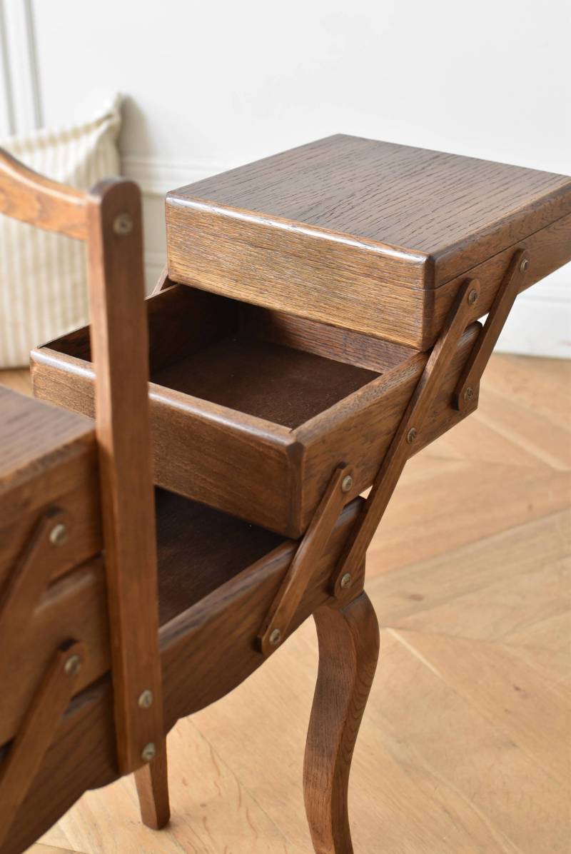 猫脚ソーイングボックス.20 フランスアンティーク家具 裁縫箱