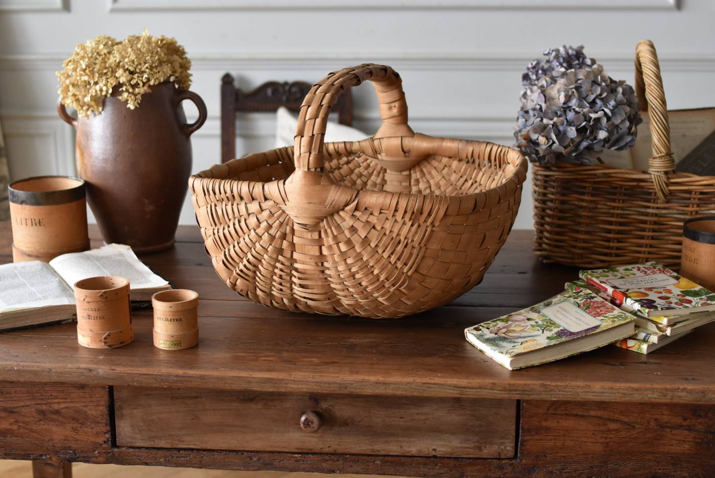 フランスアンティークパニエバスケットブロカント天然生活蚤の市