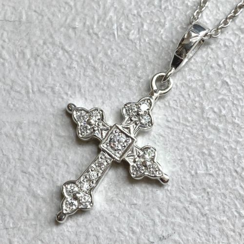 MINI GOTHIC CROSS NECKLACE Silver / Zirconia NECKLACE（ネックレス