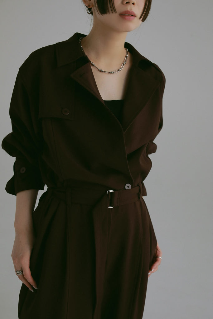 trench collar jumpsuit – louren store