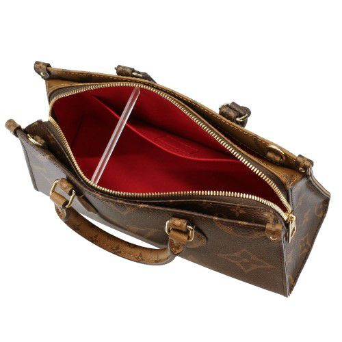 ルイヴィトン ハンドバッグ モノグラム オンザゴー EW ブラウン LOUIS