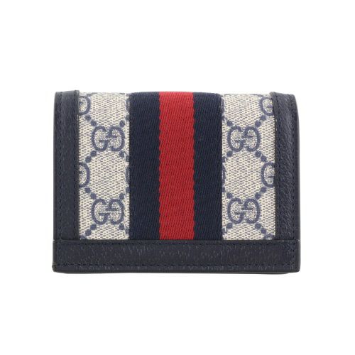 グッチ 二つ折り財布 レディース ネイビー GUCCI 523155 96IWN 4076