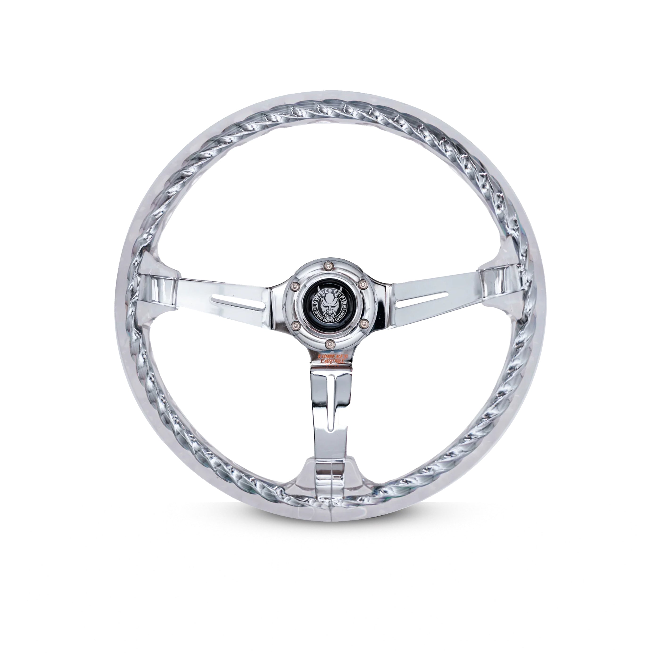 Chrome Dragon Rakkī JDM DR-2 Steering Wheel 350mm- Lowered Empire