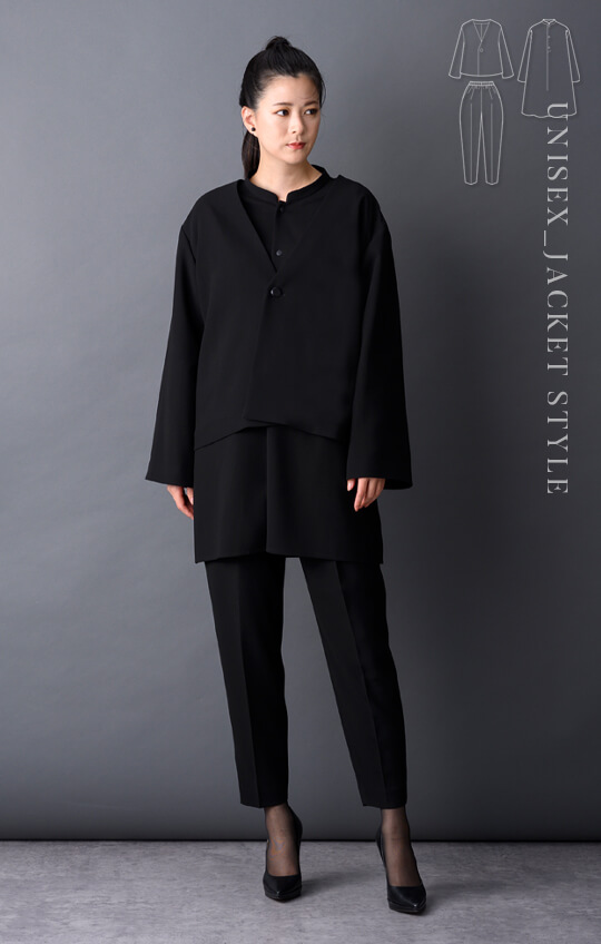 新品☆6L♪黒系無地♪パンツスーツ着回し3点お仕事・フォーマル〇A940 新品 6L喪服礼服パール調アクセ付き上品パンツスーツ3点セット p405