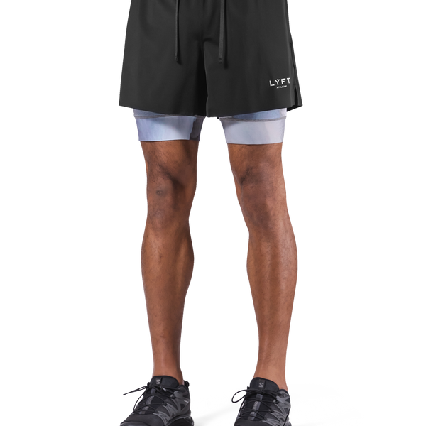 Layered Stretch Nylon Shorts - Blue – LÝFT