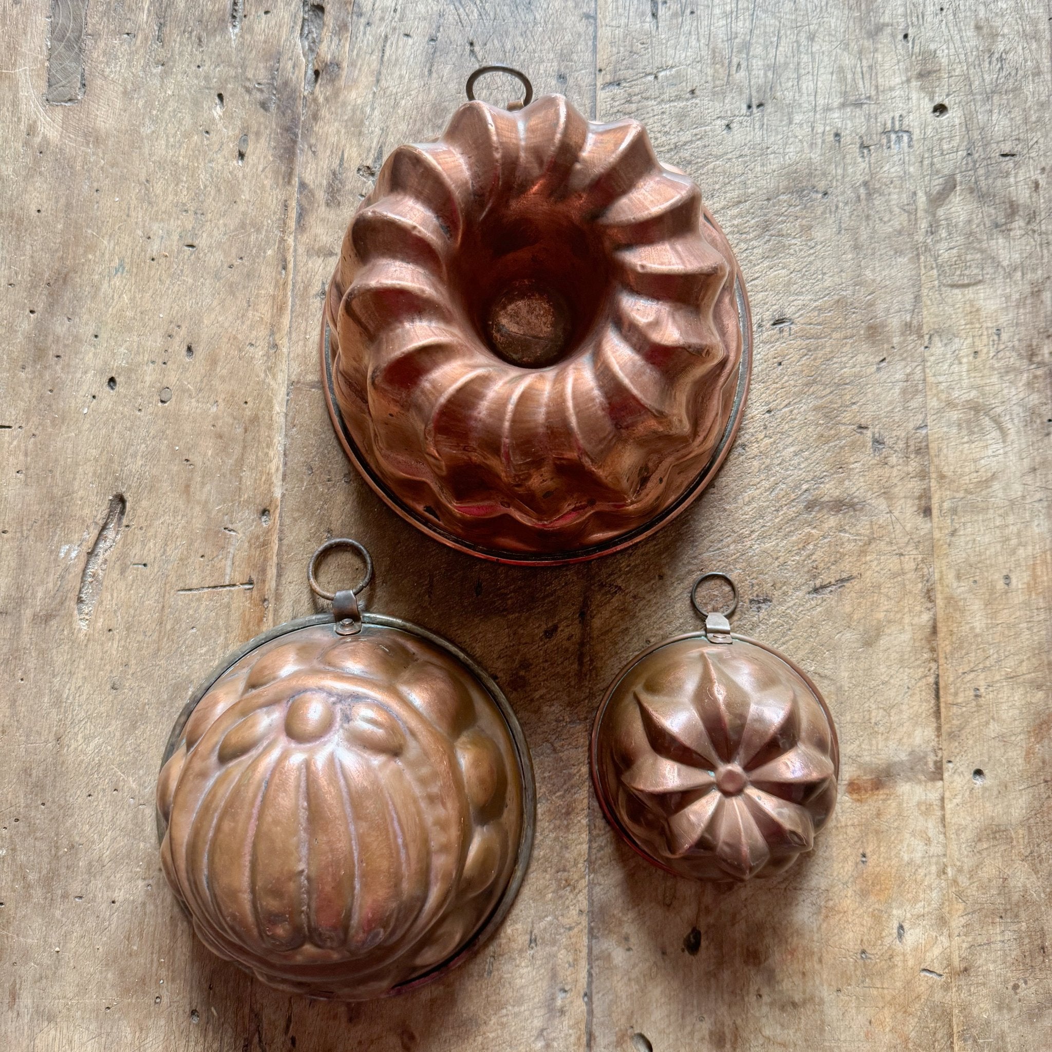Set of Three Copper Molds – Madame de la Maison