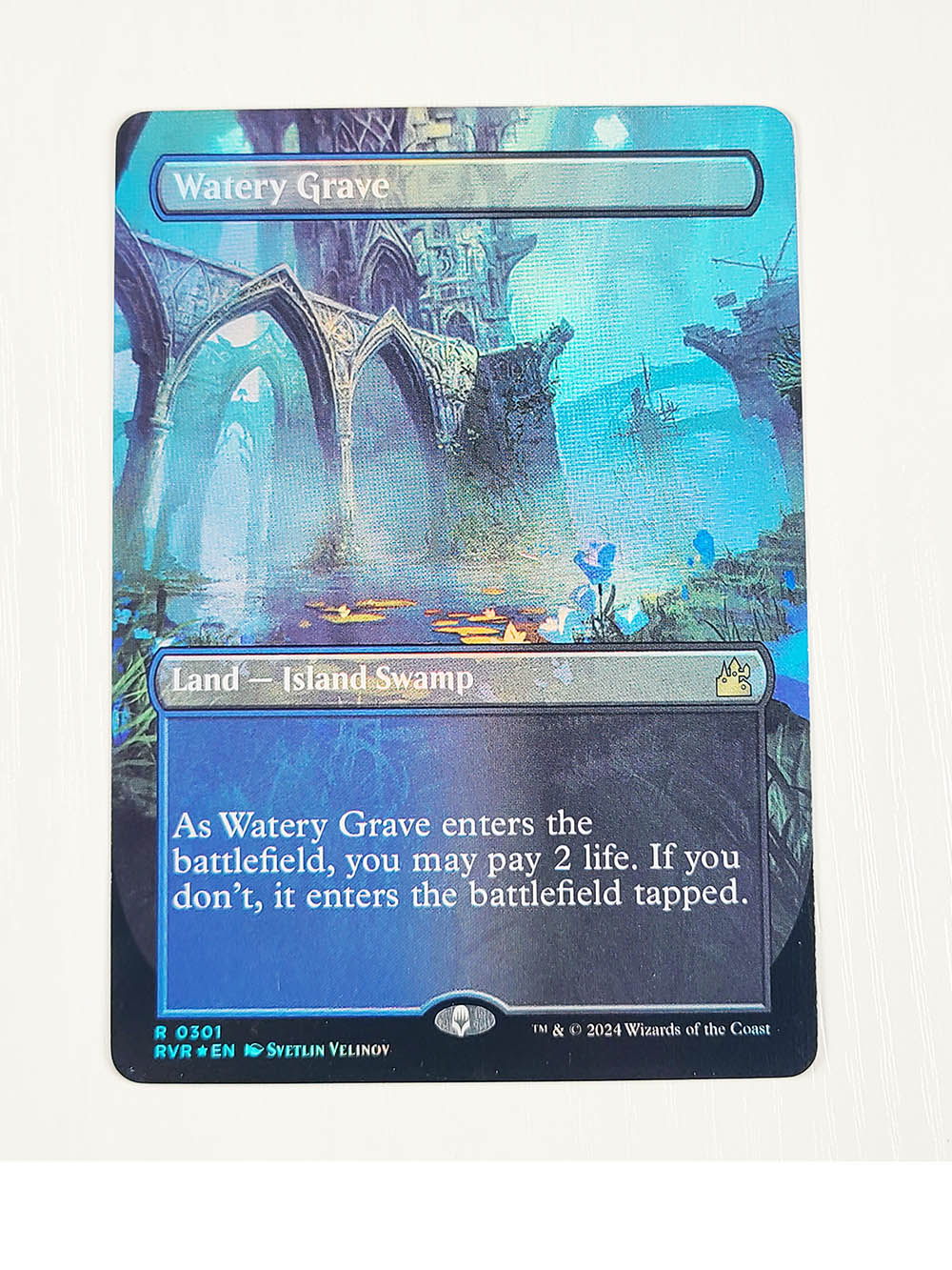 Watery Grave Borderless #301 Foil from Ravnica Remastered (RVR