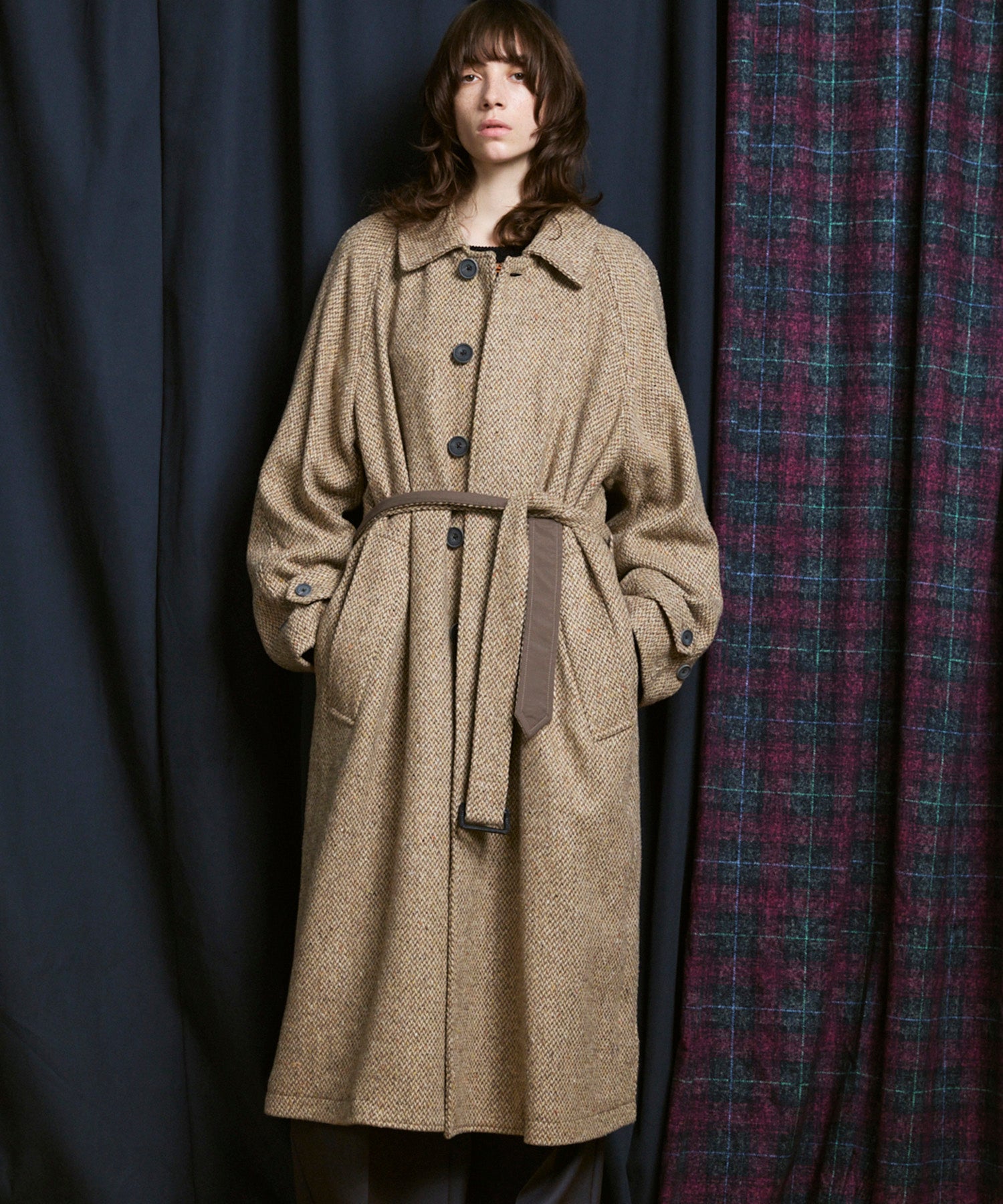 Italian Dead Stock Fabric】Prime-Over Balmachan Coat