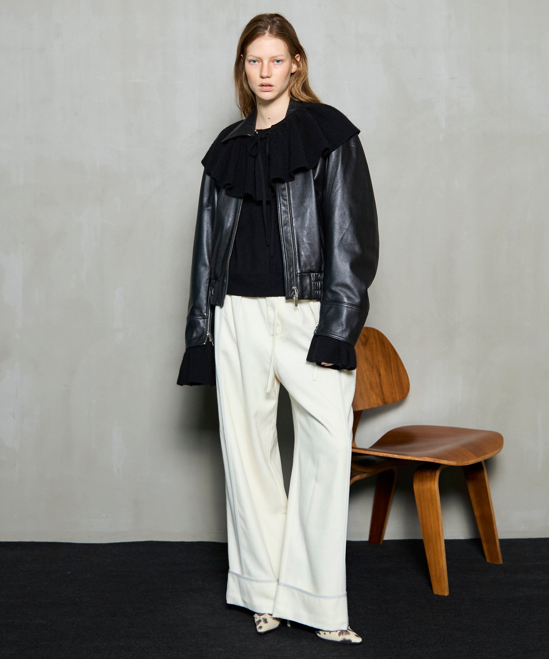 Real Leather Zip Blouson