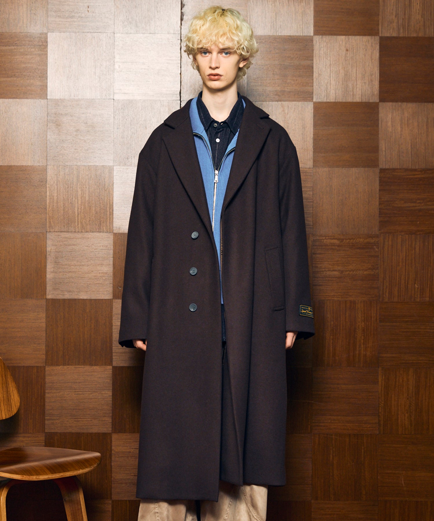 Super170s Prime-Over Melton Chesterfield Coat