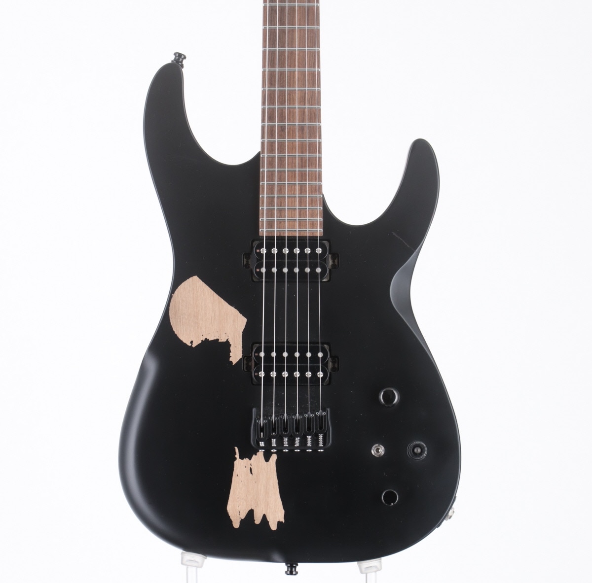 エレキギター × ブラック × B：かなり、傷＆使用感はあるが、通常使用