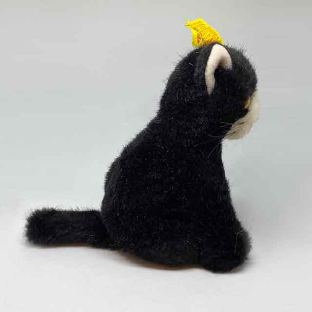 シュタイフ STEIFF ヴィンテージ黒白猫のぬいぐるみ Pussy ボタン