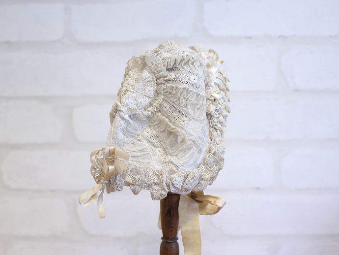 ドール用アンティークボンネット 3F072 | ドール関連品 I,帽子