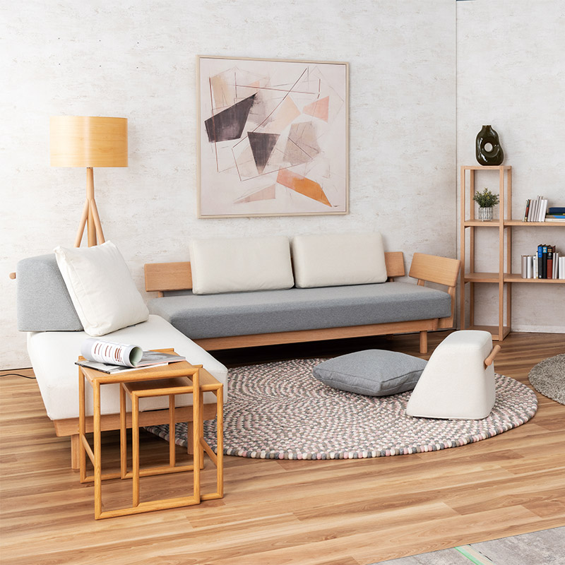 ソファ FIKA TJC-1995RONC ベイツ06LGR 背クッション TJK-19Cベイツ01W