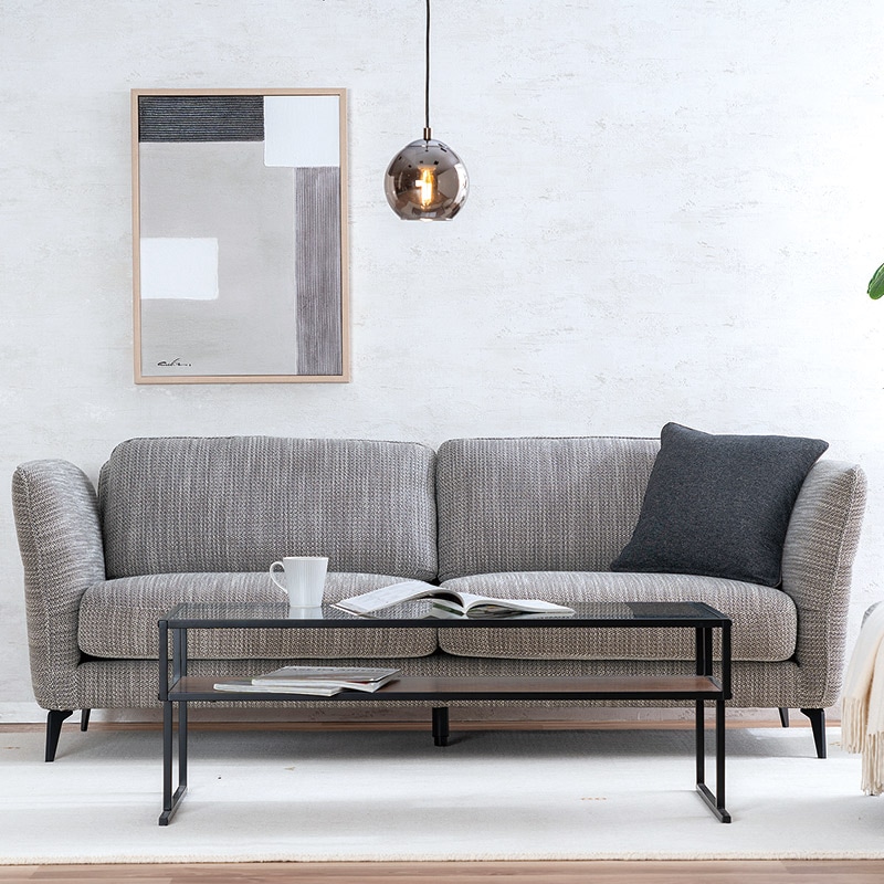 3人掛けソファ モナ SA LB SS BK H5709-20【大型商品配送】 ※納期45日