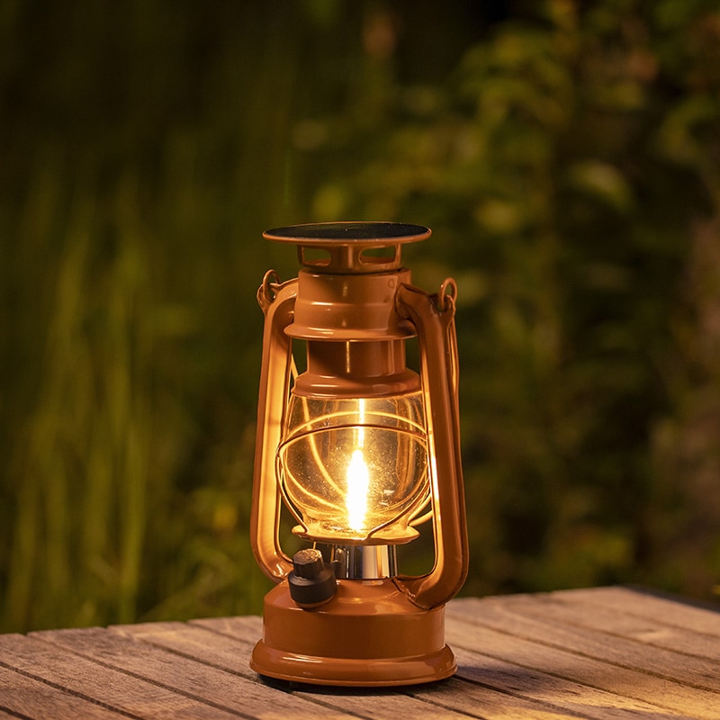 あかりクラシック ルミエールランタン キャメル 約幅15cm×奥行11.7cm