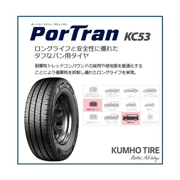激安 ○195/80R15 107/105R LT 2025年製造 KUMHO PorTran KC53 クムホ